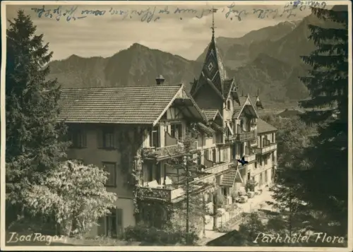 Ansichtskarte Bad Ragaz Parkhotel Flora 1932