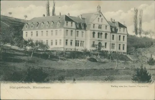 Ansichtskarte Haigerloch Missionshaus 1906
