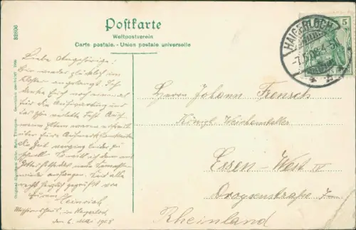 Ansichtskarte Haigerloch Missionshaus 1906