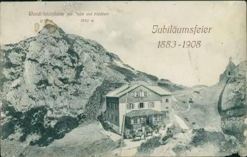 Ansichtskarte Bayrischzell Wendelsteinhaus Jubiläumsfeier 25 Jahre 1908