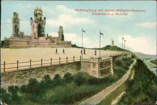 Syburg-Dortmund Hohensyburg  Kaiser-Wilhelm-Denkmal, Vincketurm Ruhrtal 1908