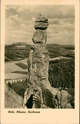 Ansichtskarte Pfaffendorf-Königstein (Sächsische Schweiz) Barbarine 1954