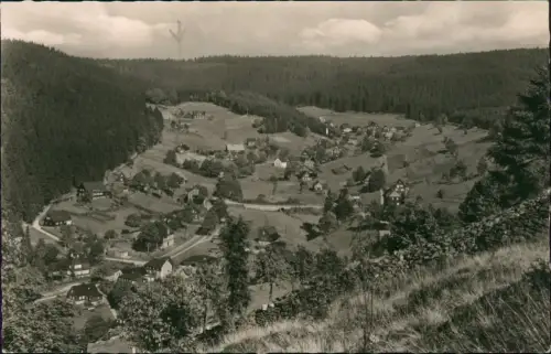 Klingenthal Landschafts- und Ortsansicht Skisprungschanze im Hintergrund 1964
