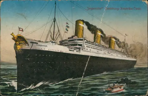 Ansichtskarte  Dampfer Imperator (Hamburg-Amerika-Linie) 1912