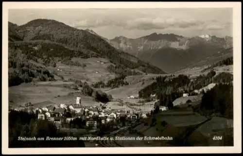 Ansichtskarte Steinach (Brenner) Steinach am Brenner mit Nordkette 1953
