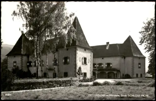 Ansichtskarte Mitterdorf im Mürztal Schloss Pichl 1960