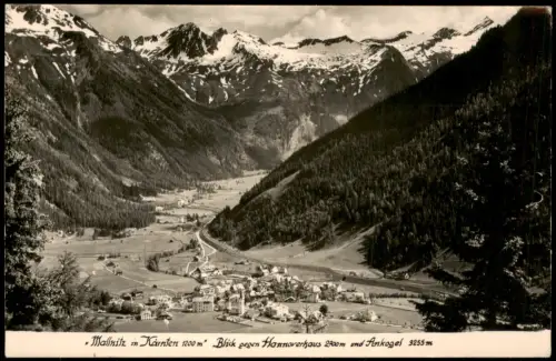 Ansichtskarte Mallnitz Blick gegen Hannoverhaus und Ankogel 1955