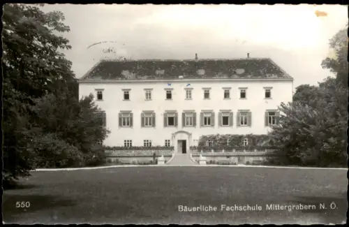 Ansichtskarte Mittergrabern Bäuerliche Fachschule 1963