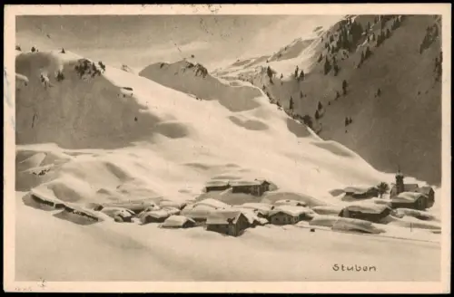 Stuben am Arlberg-Klösterle am Arlberg Verschneites Bergdorf im Winter 1927