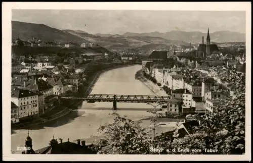 Ansichtskarte Steyr (Oberösterreich) Steyr an der Enns, Blick vom Tabor 1940