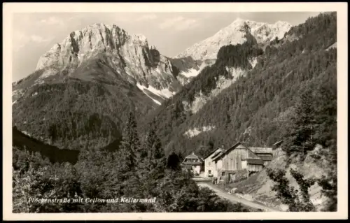 Kötschach-Mauthen Plöckenstraße mit Cellon und Kellerwand 1955