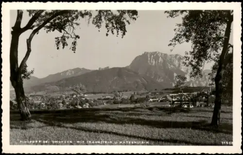 Ansichtskarte Pinsdorf Blick auf Pinsdorf mit Traunstein und Katzenstein 1955