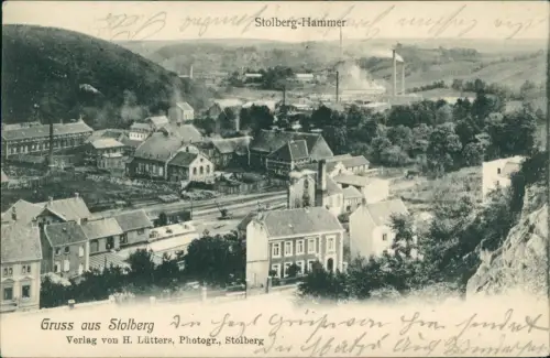 Ansichtskarte Stolberg Stadt Stolberg-Hammer Bahnhof 1904