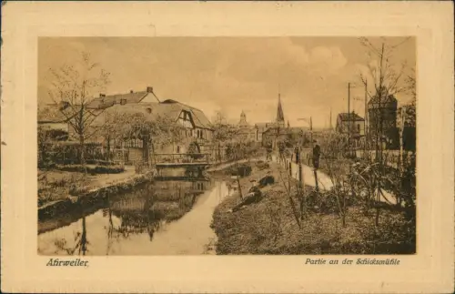 Ahrweiler-Bad Neuenahr-Ahrweiler Partie an der Schicksmühle 1922 Passepartout