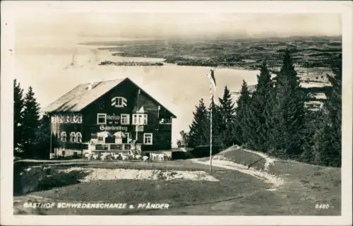 Ansichtskarte Bregenz Gasthof Schwedenschanze - Fotomontage 1939