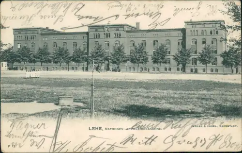 Ansichtskarte Lehe-Bremerhaven Matrosen-Artilleriekaserne 1908