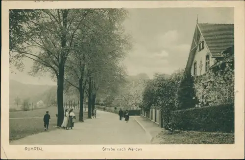 Ansichtskarte Werden (Ruhr)-Essen (Ruhr) Straße nach Werden 1921