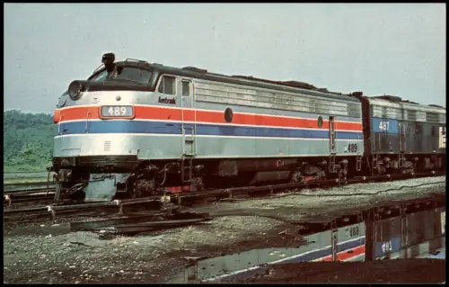 Ansichtskarte  Eisenbahn Zug Lokomotive Amtrak 489 USA Train 1978