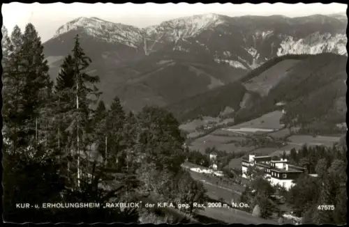 Ansichtskarte Edlach an der Rax Kur- und Erholungsheim Raxblick 1970