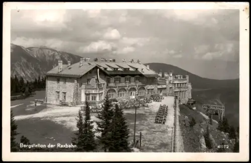 Ansichtskarte Reichenau an der Rax Bergstation der Raxbahn 1955