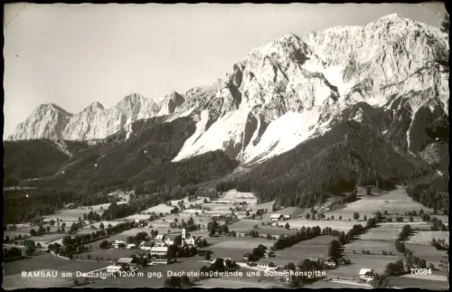 Dachstein Blick gegen Dachsteinsüdwände und Scheichenspitze 1962