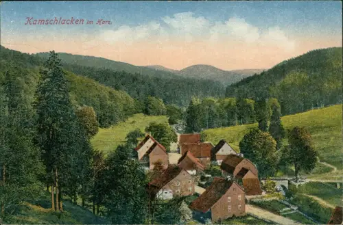Ansichtskarte Riefensbeek-Kamschlacken-Osterode (Harz) Stadtpartie 1913