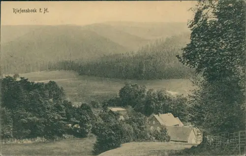Riefensbeek-Kamschlacken-Osterode (Harz) Blick auf Ort - Harz 1910