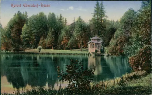 Ansichtskarte Saalburg-Ebersdorf (Saale) Reuss - Park Pavillion 1913