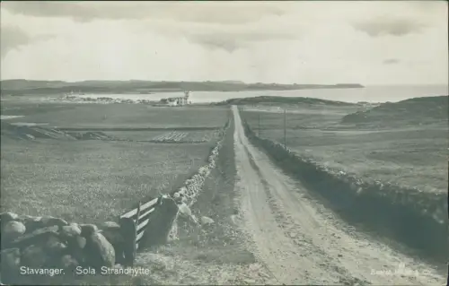 Postcard Stavanger Sola Strandhytte - Fotokarte 1940