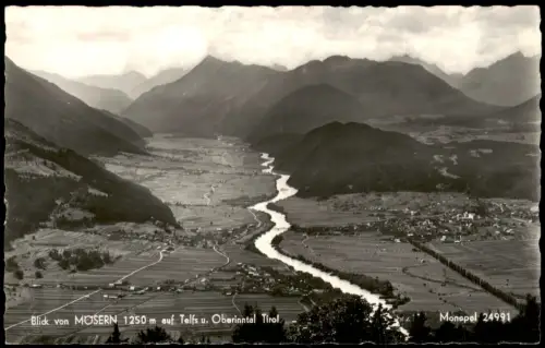 Telfs (Tirol) Blick von Mösern auf Telfs und das Oberinntal 1935