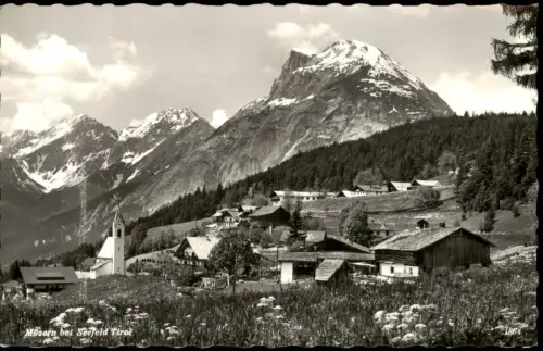 Ansichtskarte Mösern Ortsansicht Mösern bei Seefeld mit Bergen 1962