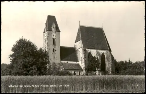 Ansichtskarte Mauer bei Melk Pfarrkirche 1966
