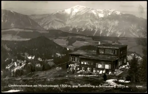 Ansichtskarte Semmering Liechtensteinhaus am Hirschenkogel 1955