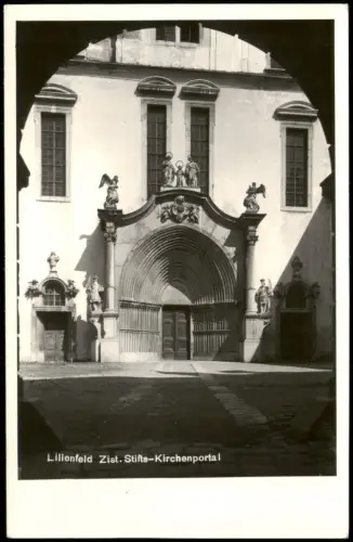 Ansichtskarte Lilienfeld Zisterzienser Stifts-Kirchenportal 1962