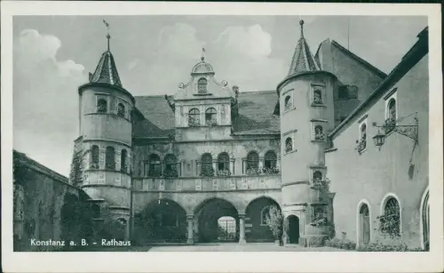 Ansichtskarte Konstanz Partie am Rathaus 1940