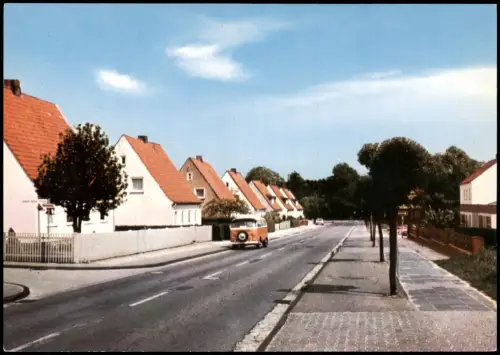 Ansichtskarte Benefeld-Walsrode Cordingerstraße, VW Bulli T2 1975