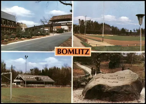 Ansichtskarte Bomlitz Mehrbildkarte mit 4 Ortsansichten u.a. Sportplatz 1970