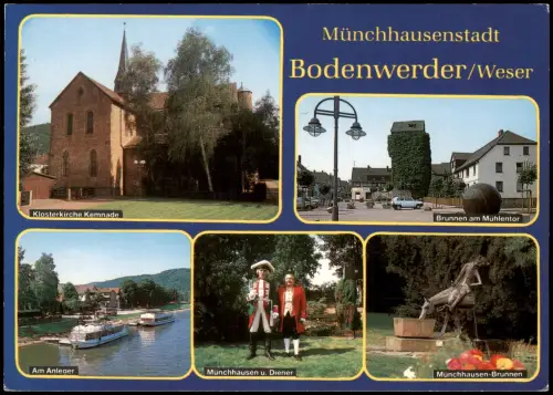 Bodenwerder Mehrbildkarte  Brunnen am Mühlentor Münchhausen-Brunnen 1994