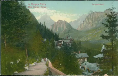 Postcard .Slowakei A Magas Tátra Hohe Tátra Tarpatakfüred 1914