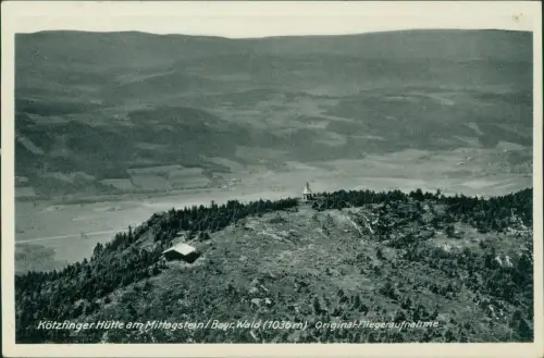 Hohenwarth (Landkreis Cham) Luftbild Kötztinger Hütte Mittagstein 1940