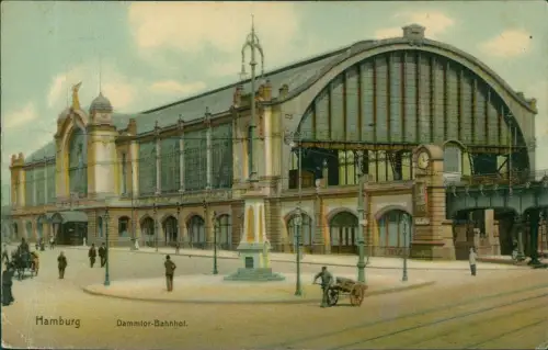 Ansichtskarte Hamburg Dammtor-Bahnhof 1913