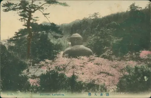 Postcard Japan Japan Nippon 日本 Daibutsu, Kamakura. Buddha 1911