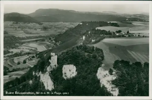 Ansichtskarte Neidlingen Reußenstein Luftbild Flugzeugaufnahme 1934