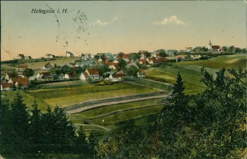 Ansichtskarte Hohegeiß-Braunlage Blick auf die Stadt 1913