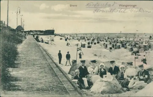 Ansichtskarte Wangerooge Strandleben - Promenade 1912