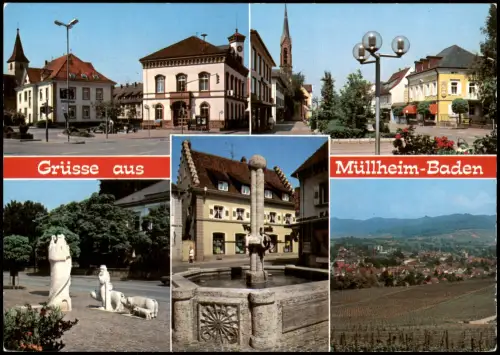 Müllheim (Baden) Grüsse aus Müllheim-Baden MB mit Ortsansichten 1980