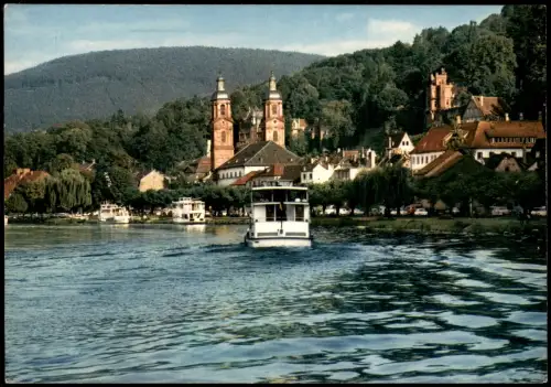 Ansichtskarte Miltenberg (Main) Panorama-Ansicht Main Fahrgastschiffe 1975