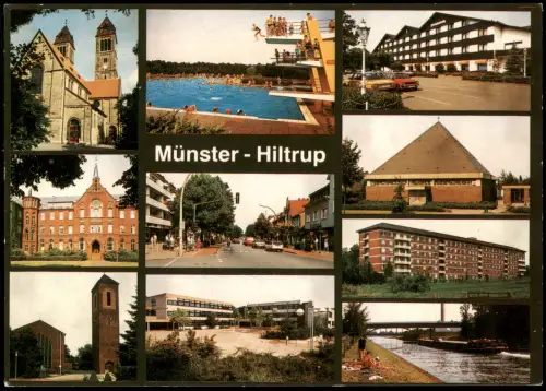 Ansichtskarte Hiltrup Mehrbildkarte Ortsansichten MÜNSTER HILTRUP 1980