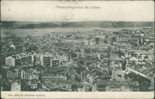 Postcard Lissabon Lisboa Vista Panoramica 1906