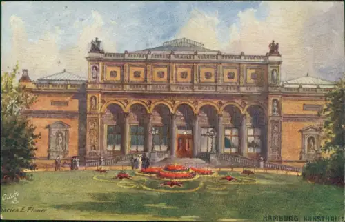 Ansichtskarte Hamburg Erpaco Faksimile-Ölgemälde Kunsthalle Struktur 1911